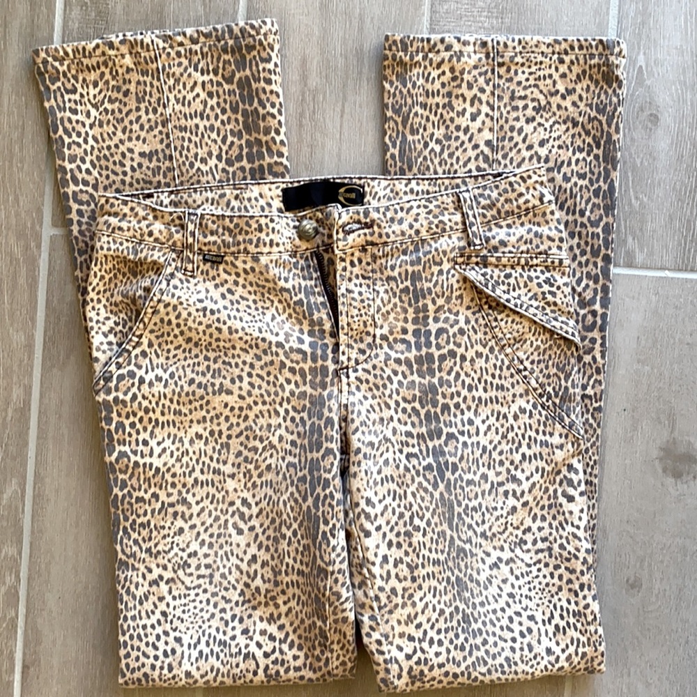✨ JUST CAVALLI leopard animal jeans pants
